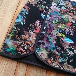 Bonded Slim Mini Scuba Skirt - Black & Multicolor